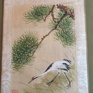 Set of 3 hand painted  Art on Pure Sik